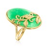 Ross-Simons Jade Vine Ring in 18kt Gold Over Sterling - 3 of 4