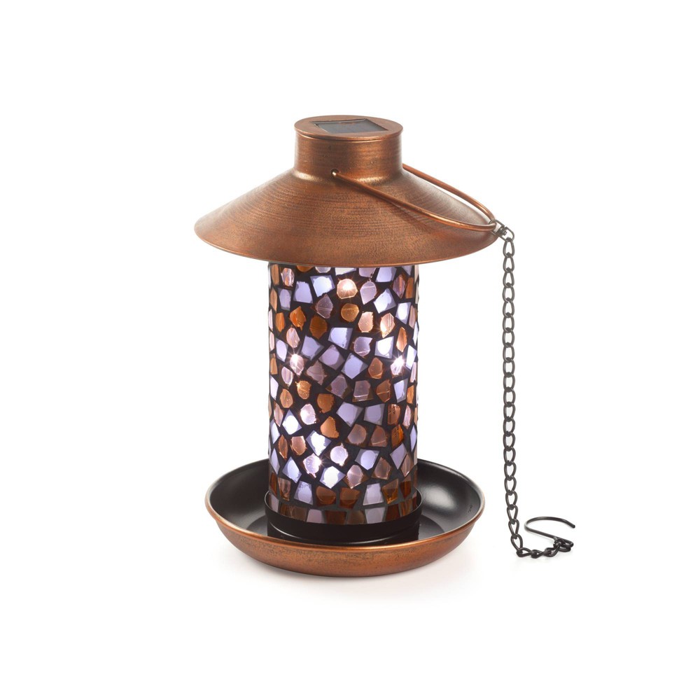 Photos - Bird Feeder / Water Bottle Smart Solar Adelie Mosaic Glass Solar Bird Feeder - Copper 