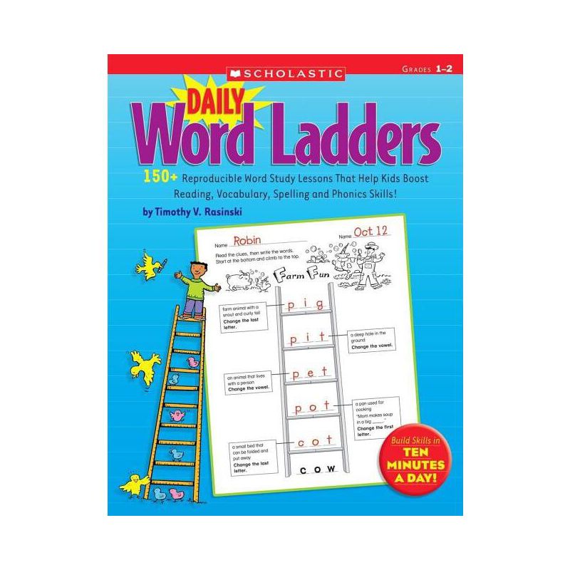 Daily Word Ladders: Grades 1-2 - by  Timothy Rasinski & Timothy V Rasinski (Paperback), 1 of 2