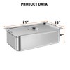 6 Pack Full Size Food Pan, 6" Deep Stainless Steel Steam Table Pans, Restaurant Supplies Stainless Buffet Pans for Home, Party, Handle & Lid - 2 of 4