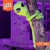 Joyfy 4 FT Halloween Inflatable Outdoor Decoration, Alien Tree Ghost Inflatable with Built-in LEDs for Halloween Party Tree Garden Lawn Outside Decor - 3 of 4