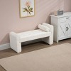 Boucle Bench,Upholstered Bench,Shoe Bench,Modern Ottoman Bench,Vanity Stools,End Of Bed Bench,Footrest For Bedroom,Living Room,Hallway-Cuddlewood - 3 of 4