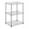 HomeStock Belmont Tall Glass 3 Tier End Table, Stylish Modern Accent Side Table with Multiple Glass Shelves for Any Living Space - 4 of 4
