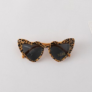 MyKids-USA Leopard Print Pattern Heart Shape Fashion Sunglasses - 1 of 3
