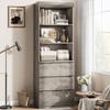 70" H Bookshelf with 3 Drawers, Wooden Bookcase with Open Shelves, Freestanding Display Storage Cabinet for Living Room, Bedroom, Kitchen, Office - 2 of 4