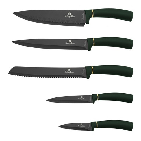 BerlingerHaus 7-Piece Kitchen Knife Set With Stand Stainless Steel