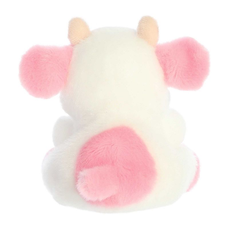 Aurora Palm Pals 5" Belle Strawberry Cow Pink Stuffed Animal, 4 of 6