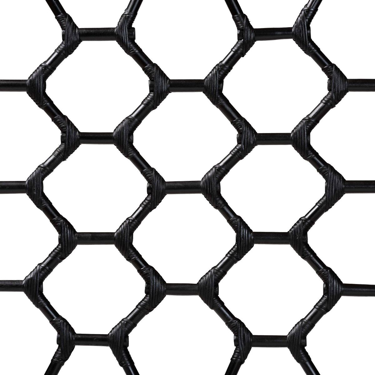 bali & pari Queen Size Revonda Rattan Standalone Headboard Black - thumbnail 7