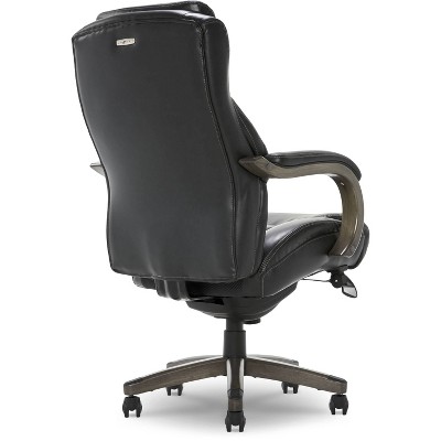Jet Black Bonded Leather High Back Executive Swivel Chair