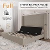 AMERLIFE Adjustable Bed Frame Size with 50" Upholstered Wingback Headboard - 2 of 4