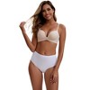 INSPIRE CHIC Women's Cotton High Waist Briefs Breathable Underwear, Available in Plus Size 3 Packs - 4 of 4