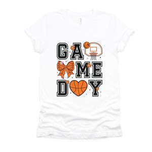 Simply Sage Market Basketball Game Day Coquette Short Sleeve Tee - 1 of 4