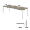 Lirago Rectangle Office Dining Table 78.7" Large Desktop Sturdy MDF Board Heavy Duty Iron Pipe Legs Industrial Style Gray - 4 of 4