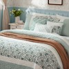 6 Pcs Elegant Cotton Percale Reversible Quilt Set, All Season Bedding Sets, Cozy Home Textile for Lux Bedroom Decor - 3 of 4