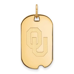Black Bow Jewelry 14k Yellow Gold Plated Sterling Silver Oklahoma Sooners NCAA Pendant - 1 of 3