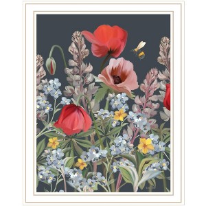 HomeRoots Summer Garden Buzz White Framed Print Wall Art - 1 of 4