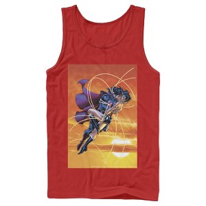 Men's Superman Wonder Woman Kiss Tank Top - 1 of 3