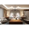 Elegant Lighting Eclipse 6 light Black and White shade chandelier - 2 of 4