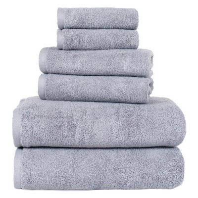 6pc Solid Bath Towels And Washcloths - Yorkshire Home