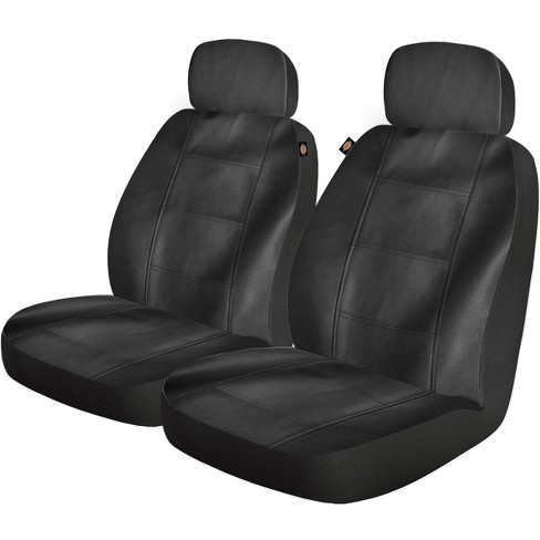 Auto Drive 1pc Full Size Seat Cushion Leather Black - Universal Fit, 2