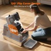 JOEJOY Premium Stainless Steel Litter Box, Triple Filter System & Charcoal Deodorizer, Extra Large Enclosed Potty Tray for Fat Cats & Multiple Cats - 2 of 4