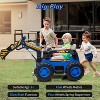 12V Kids Ride On Excavator Digger Car with Remote Control & Electric Digging Arm with 10Ah Large Battery, 4x75W Driving Motors - 4 of 4