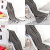 Cotton Cable Knit Blanket, Soft Warm Fleece Knitted Bed Blanket - NTBAY - 4 of 4