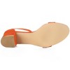 Allegra K Women's Open Toe Block Heel Adjustable Buckled Ankle Strap Sandals - 4 of 4