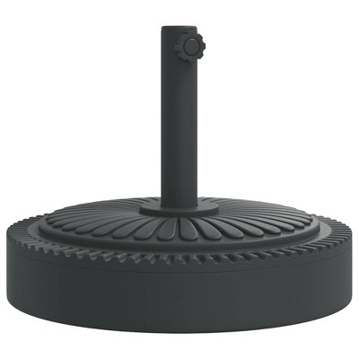 vidaXL Parasol Base Black PE and concrete with iron tube Medium