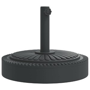 vidaXL Parasol Base Black PE and concrete with iron tube Medium - 1 of 4