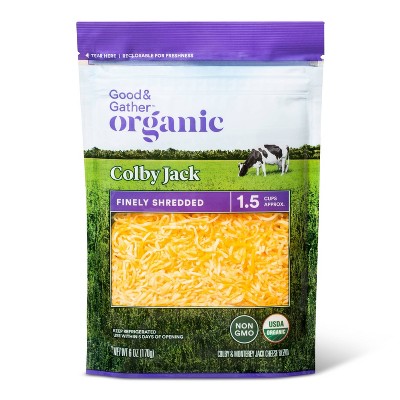 Organic Finely Shredded Colby Jack Cheese - 6oz - Good & Gather™