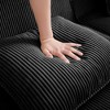 Okak Modern Corduroy Fabric Boneless Floor Futon Sofa for Living Room Bedroom,2-Seat Loveseat Rest Sofa with Comfy Backrest & Pillows - 4 of 4