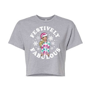 Women's - Barbie - Holidays & Christmas Cropped Graphic T-Shirt - 1 of 4