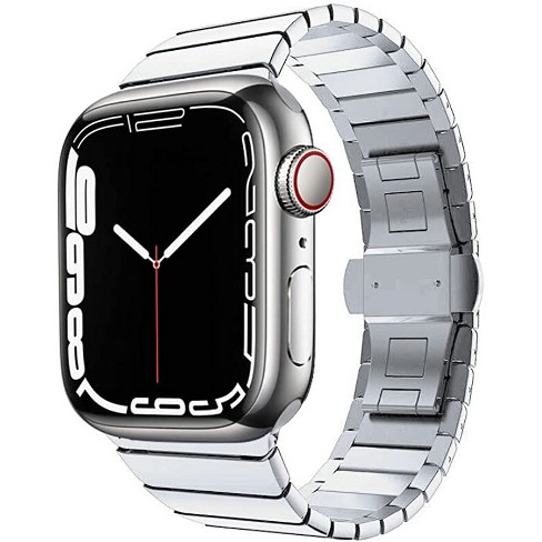 Worryfree Gadgets Stainless Steel Band For Apple Watch Ultra 49mm For Men Women Silver Target