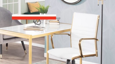 Contemporary Black Faux Leather Adjustable Swivel Bar Stool