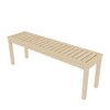 Anybear 52.1" Backless Dining Swimming Pool Beach with Slatted Seat, for Patio, Backyard, Front Door - 2 of 4