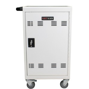 Belatt 30+2 Bay Mobile Charging Cart for Laptops, Chromebooks & Tablets – Lockable Steel Cabinet with Wheels, Power Strip & Cord Management - 1 of 4