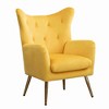 CAVINAS Velvet Accent Chair with Mid-Height Tufted Backrest and Gold Metal Legs,Upholstered Living Room Chairs,Reading Chairs for Living Room - 2 of 4
