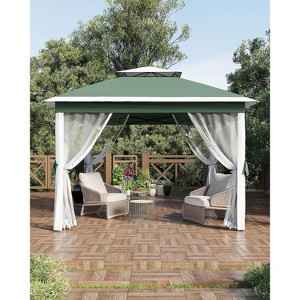 11x11ft Pop Up Gazebo Tent with Mosquito Netting, Outdoor Canopy Shelter Easy Setup, Water & UV Resistant - 1 of 4
