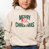 Merry Christmas Arched Glitter Santa - Toddler Hoodie - 4 of 4