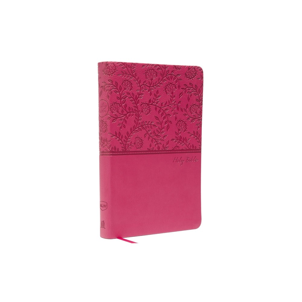 NKJV, Value Thinline Bible, Standard Print, Imitation Leather, Pink, Red Letter Edition - by Thomas Nelson (Leather Bound)