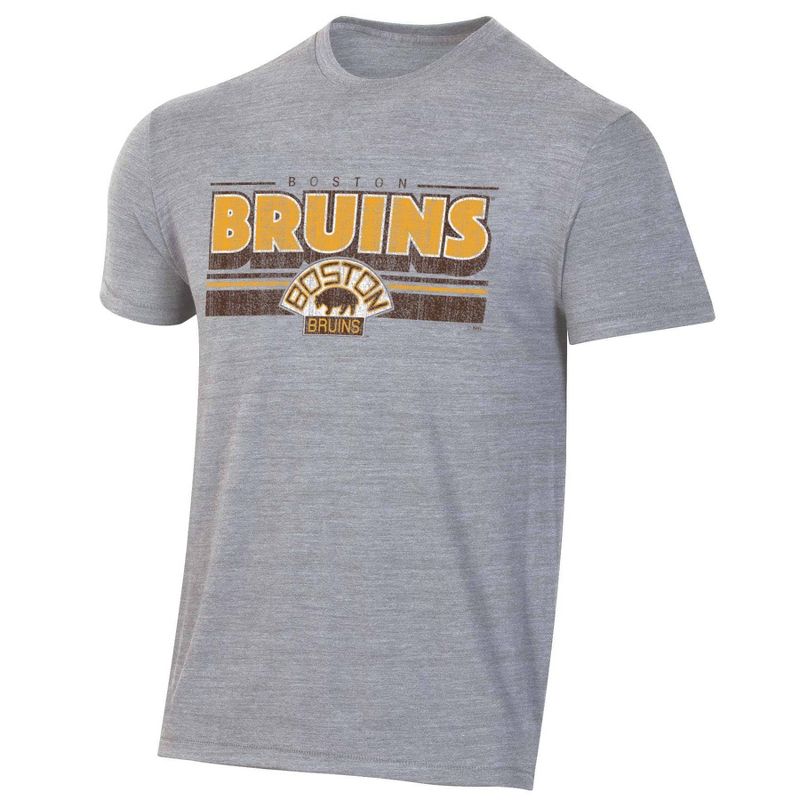 NHL Boston Bruins Men&#39;s Gray Vintage Tri-Blend T-Shirt, 1 of 4