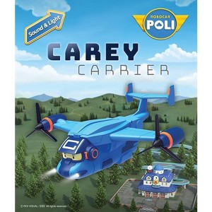 Robocar Poli Carey Carrier Transport Plane Toy – Sound & Light Airplane with Storage for up to 2 Die-Cast Cars | Fun Gift for Kids Ages 3+ - 1 of 4