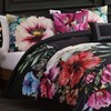 Bebejan Black Night Poppies 100% Cotton 5 Piece Reversible Comforter Set - 3 of 4