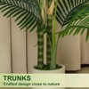 5ft Golden Cane Palm Artificial Tree Fake Palm Plant with White Planter for Indoor Home Office Decor - 3 of 4