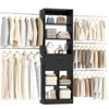 Besiost 8FT Closet Organizer with Wood Drawers and Cubbies, Adjustable Closet System with 5 Hanging Rods - 4 of 4