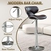QingMoon Modern Bar Stools Set of 2, Adjustable Swivel Barstools, PU Leather Counter Height Chairs with Back and Footrest for Kitchen Island, Café - 3 of 4