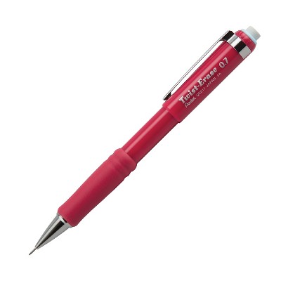 Pentel Twist-Erase III Mechanical Pencil 0.7 mm Red Barrel QE517B