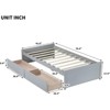 ALEXOUN Twin Size Bed Frame with Storage Drawers -Minimalist Rubber Wood Bed Frame Fits Bedroom,Guest Room,Nursery No Box Spring Needed - 3 of 4