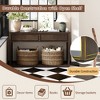 NicBex Rustic Wooden Console Table with Storage Drawers & Open Shelf,Elegant Sofa Table for Entryway,Hallway,Living Room - 2 of 4